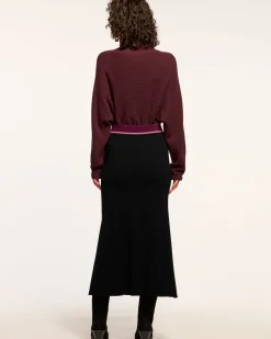 Ramy Brook Dakota Colorblock Knit Skirt Blackcolorblock Hot