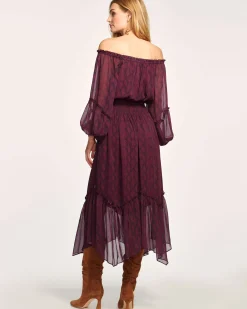 Ramy Brook Danna Off-The-Shoulder Midi Dress Pinotpython Discount