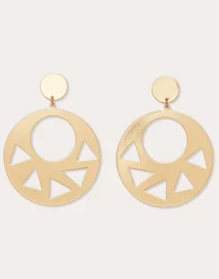 Ramy Brook Dayana Cutout Disc Earrings Gold Best