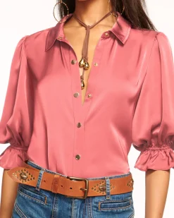 Ramy Brook Dina Button Down Bodysuit Best