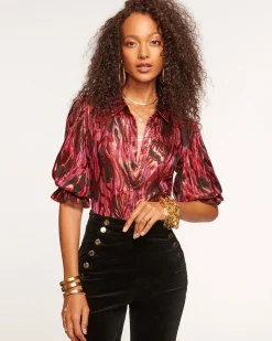 Ramy Brook Dina Button Down Bodysuit Best