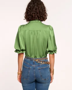 Ramy Brook Dina Button Down Bodysuit Best