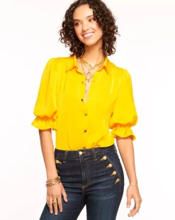 Ramy Brook Dina Button Down Bodysuit Best