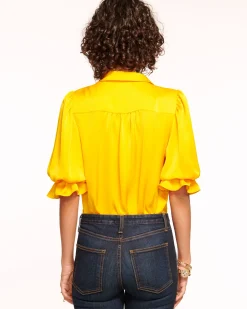 Ramy Brook Dina Button Down Bodysuit Best