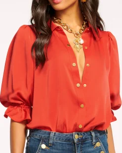 Ramy Brook Dina Button Down Bodysuit Best