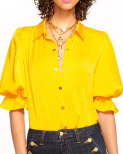 Ramy Brook Dina Button Down Bodysuit Best