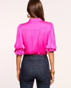 Ramy Brook Dina Button Down Bodysuit Best