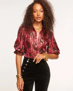 Ramy Brook Dina Button Down Bodysuit Best