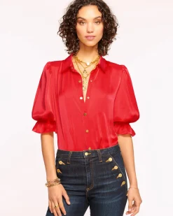 Ramy Brook Dina Button Down Bodysuit Best