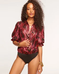 Ramy Brook Dina Button Down Bodysuit Best