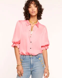 Ramy Brook Dina Button Down Bodysuit Best