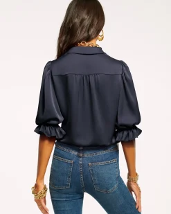 Ramy Brook Dina Button Down Bodysuit Best