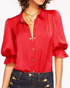 Ramy Brook Dina Button Down Bodysuit Best