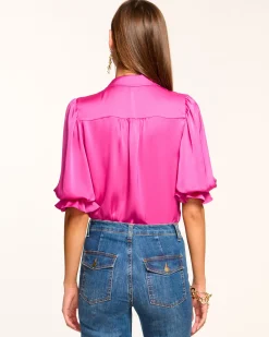 Ramy Brook Dina Button Down Bodysuit Best