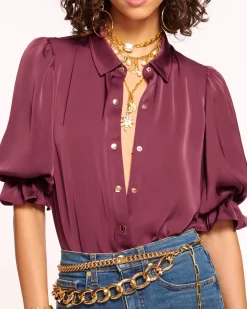 Ramy Brook Dina Button Down Bodysuit Best