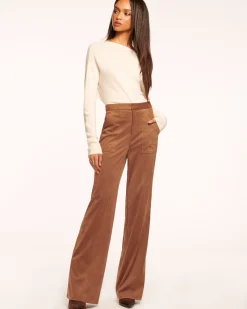 Ramy Brook Edwina Faux Suede Trouser Saddle Sale