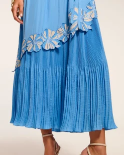 Ramy Brook Eleah Embellished High Neck Maxi Dress Ribbonblue Fashion