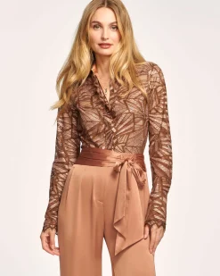 Ramy Brook Elmira Embellished Jumpsuit Bronzelace Best