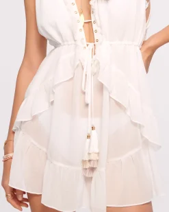 Ramy Brook Embellished Topanga Coverup Mini Dress Clearance