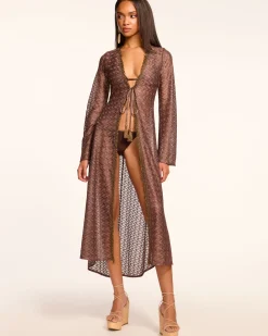 Ramy Brook Fatima Coverup Dress Brownzigzag Best