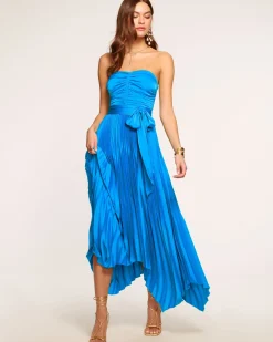 Ramy Brook Fernanda Strapless Midi Dress Pinotnoir Online