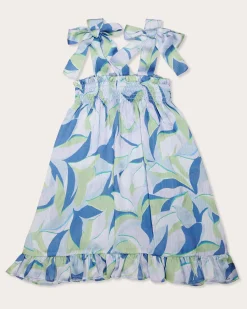 Ramy Brook Girls Babydoll Franka Dress Blueleaf Clearance