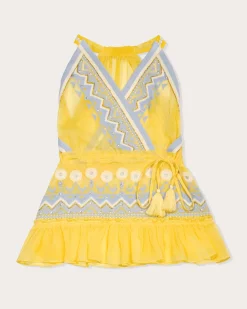 Ramy Brook Girls Cheri Coverup Dress Lemon New