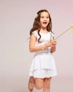 Ramy Brook Girls Cynthia Ruffle Mini Dress Ivory Sale