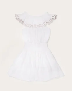 Ramy Brook Girls Cynthia Ruffle Mini Dress Ivory Sale