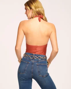Ramy Brook Harriet Silk Halter Tank Top Fashion