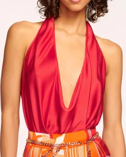 Ramy Brook Harriet Silk Halter Tank Top Fashion