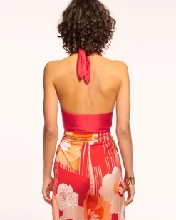 Ramy Brook Harriet Silk Halter Tank Top Fashion