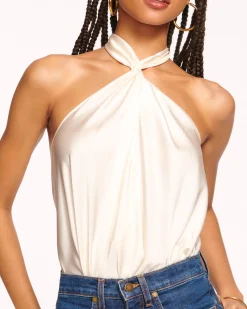 Ramy Brook Harriet Silk Halter Tank Top Fashion