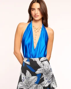 Ramy Brook Harriet Silk Halter Tank Top Fashion