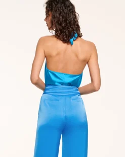 Ramy Brook Harriet Silk Halter Tank Top Fashion