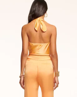 Ramy Brook Harriet Silk Halter Tank Top Fashion