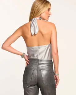 Ramy Brook Harriet Silk Halter Tank Top Fashion