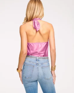 Ramy Brook Harriet Silk Halter Tank Top Fashion