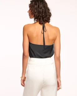 Ramy Brook Hettie Cowl Neck Halter Top Best