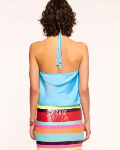 Ramy Brook Hettie Cowl Neck Halter Top Best