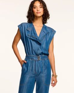 Ramy Brook Hoss Relaxed Jumpsuit Chambray Clearance