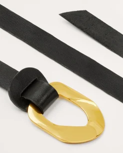 Ramy Brook Ines Leather Tie Belt Discount