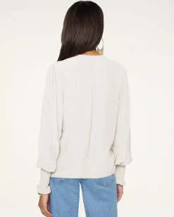 Ramy Brook Isla Puff Sleeve Blouse Sandstone Outlet