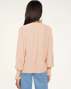 Ramy Brook Isla Puff Sleeve Blouse Sandstone Outlet