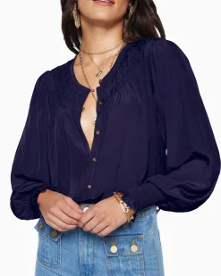 Ramy Brook Isla Puff Sleeve Blouse Sandstone Outlet