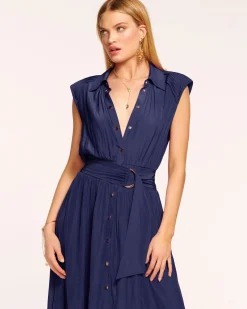 Ramy Brook Ivy Belted Midi Dress Springnavy Sale