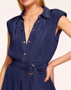 Ramy Brook Ivy Belted Midi Dress Springnavy Sale
