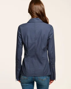 Ramy Brook Jay Tailored Cotton Poplin Top Clearance