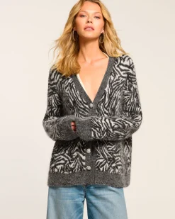 Ramy Brook Jelena V-Neck Cardigan Sweater Outlet