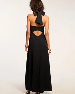 Ramy Brook Jenie Embellished Plunging Gown Black Clearance